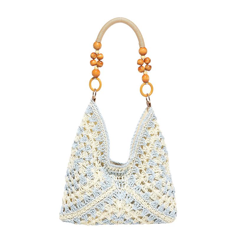 Large-capacity Woven Bag Summer Seaside Vacation Sweet Commuting Single-shoulder Tote Bag