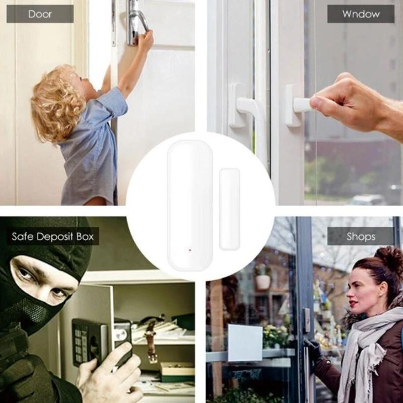 1 Set Door Open Closed Burglar Magnetic Detector For Zigbee Door Window Sensor Works With Alexa Home Automation Z2M Assistant