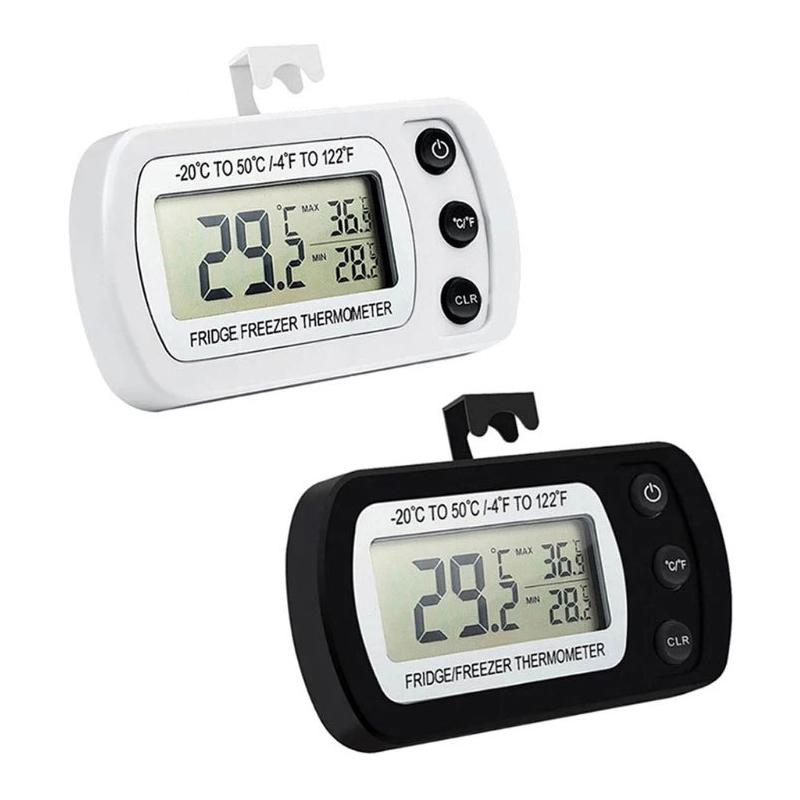 Fridge Thermometer With Hook Anti-Humidity Refrigerator Freezer Electric Lcd Display Digital Thermometer Temperature Monitor