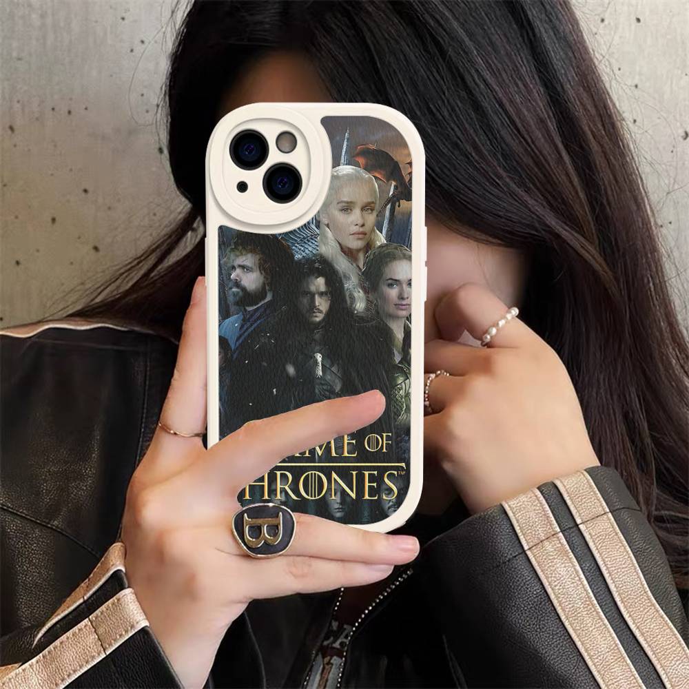Film G-Game Of T-Thrones Leather Phone Case For IPhone 16 15 14 17 Pro Max 11 12 Mini Plus Soft Shell