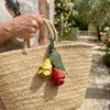 Hanger Pu Flower Keychain Colorful Bag Decoration Multi-color Pu Leather Tulip Pendant Women
