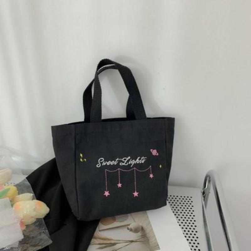 Japanese Harajuku handbag new canvas bag Korean version cute shoulder bag large capacity letter printed bag