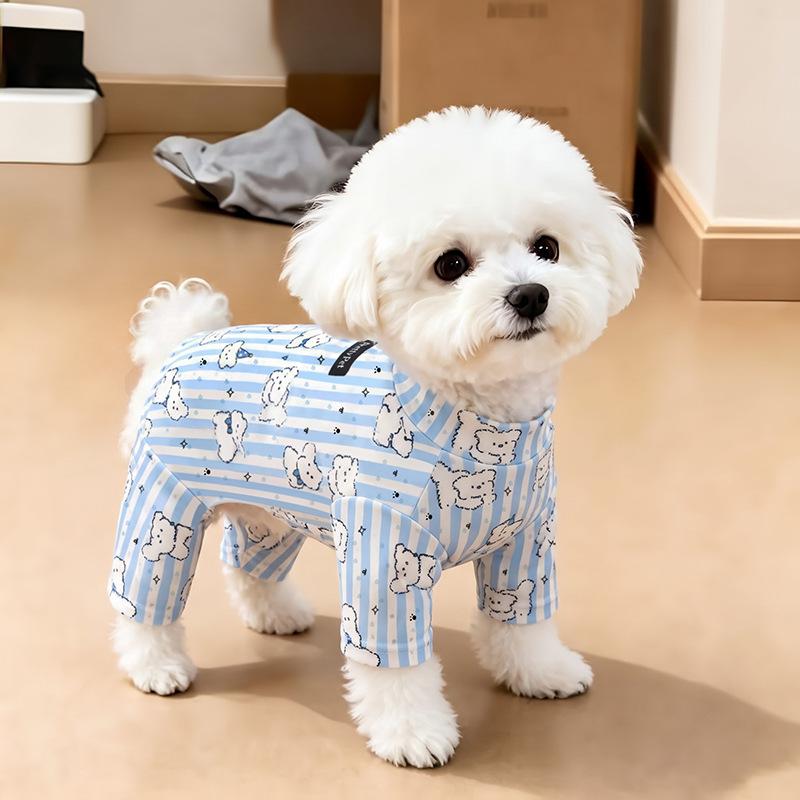 Dog German velvet warm four-legged clothes autumn and winter than bear teddy small dog cat pet bottoming shirt loungewear