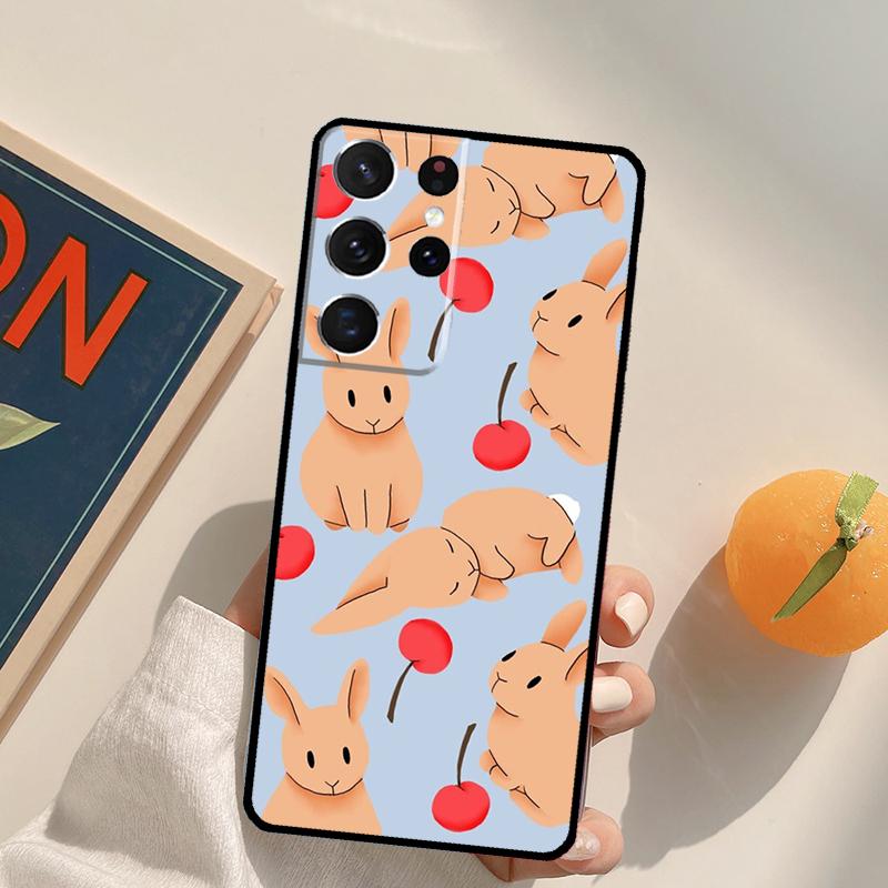 

Bunny Rabbits Phone Case For Samsung Galaxy S25 S26 Ultra S24 S20 S21 S22 S23 Plus S10 S25 FE Back Cover Galaxy S20Ultra