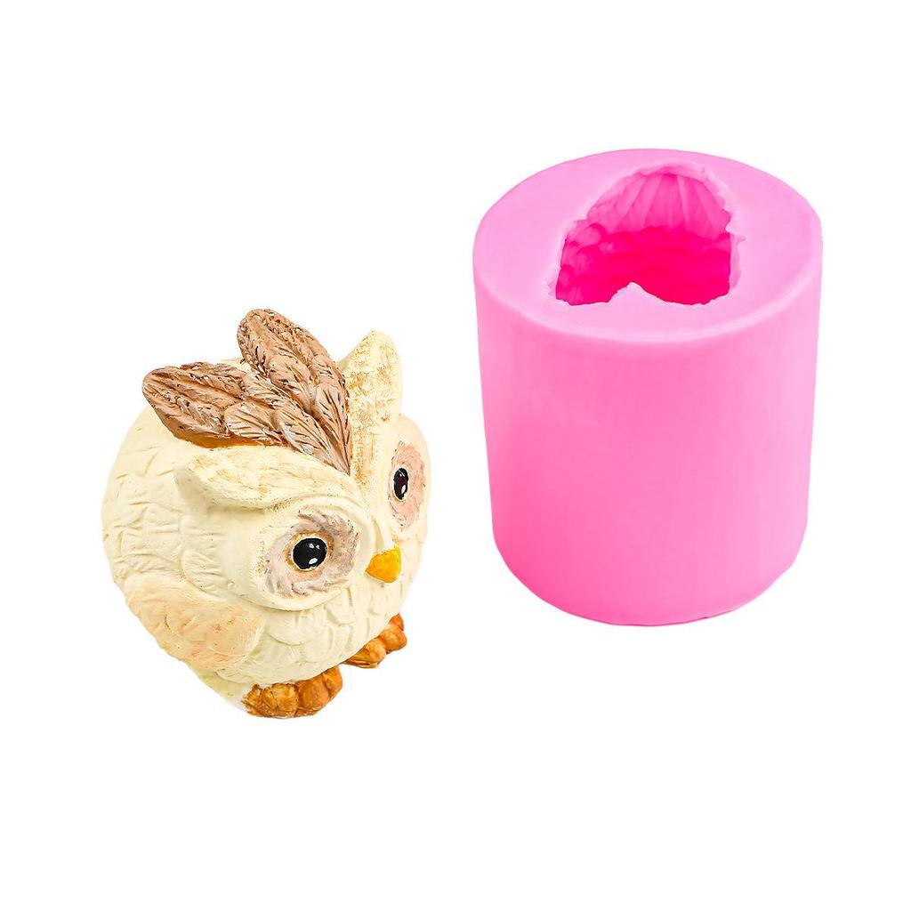 Creative Owl Silicone Mold for DIY Cake, Chocolate, Aroma Stone, and Plaster Decorations