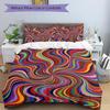 3pcs Psychedelic Waves Bedding Set, Includes 1 Comforter + 2 Pillowcases, Without Pillow Inserts, Soft Comfortable, Lightweight Breathable,
