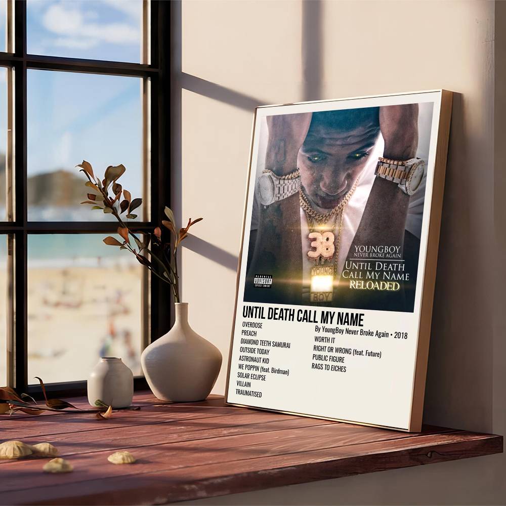 Never Broke Again AI YoungBoy 2 Rapové hudobné album Obal Biely papierový plagát Vodotesná papierová nálepka Kaviareň Bar Maľba na stenu