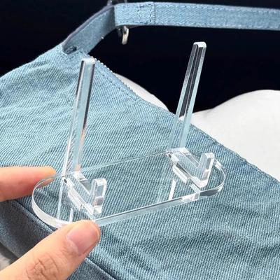 1PC Transparent Acrylic Badge Display Holder Medals Honor Storage Display Stand Desktop Color Paper Card Storage Holder