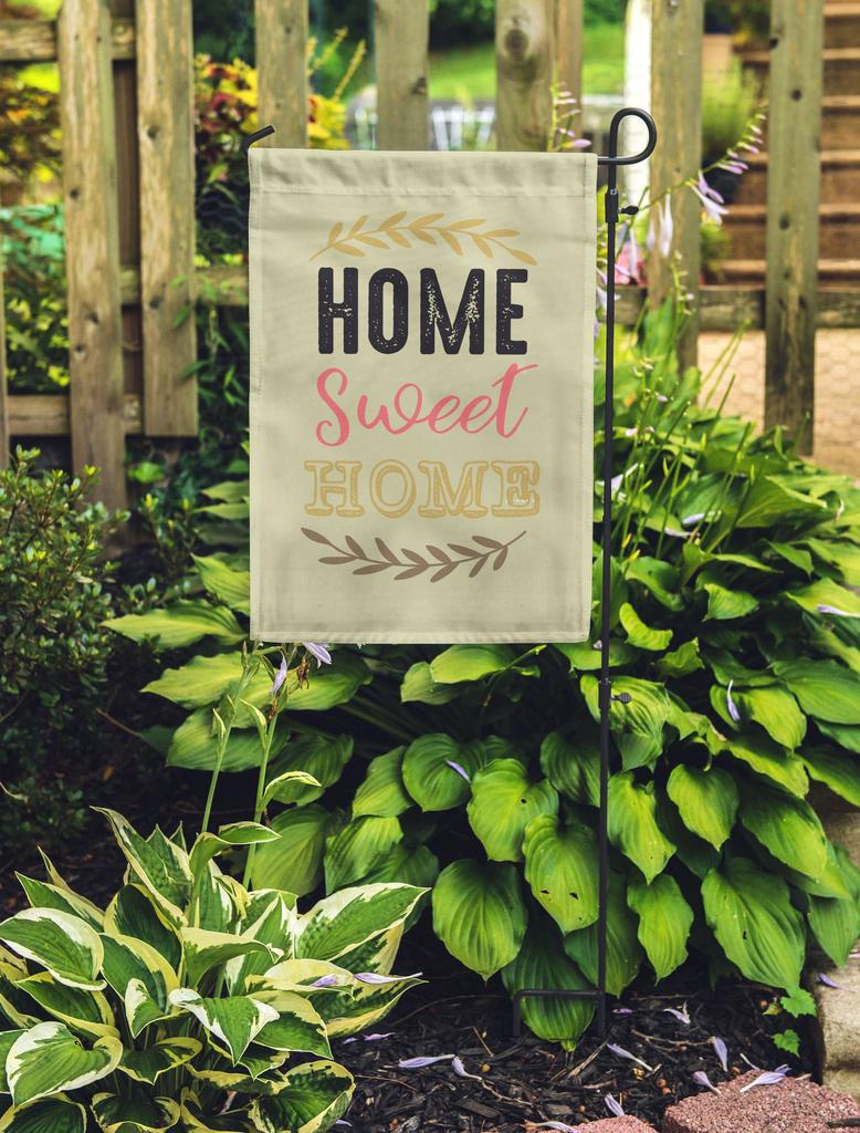 Printtoo Tan Home Sweet Home Garden Summer Camping Flag For Campers Double Sided