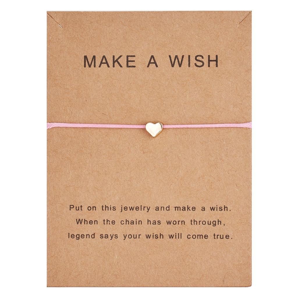 Adjustable Woven Bracelet with Love Charm - European & American Style Jewelry