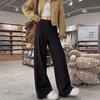 Women High Waist Wide Leg Casual Suit Trousers Petite Fit