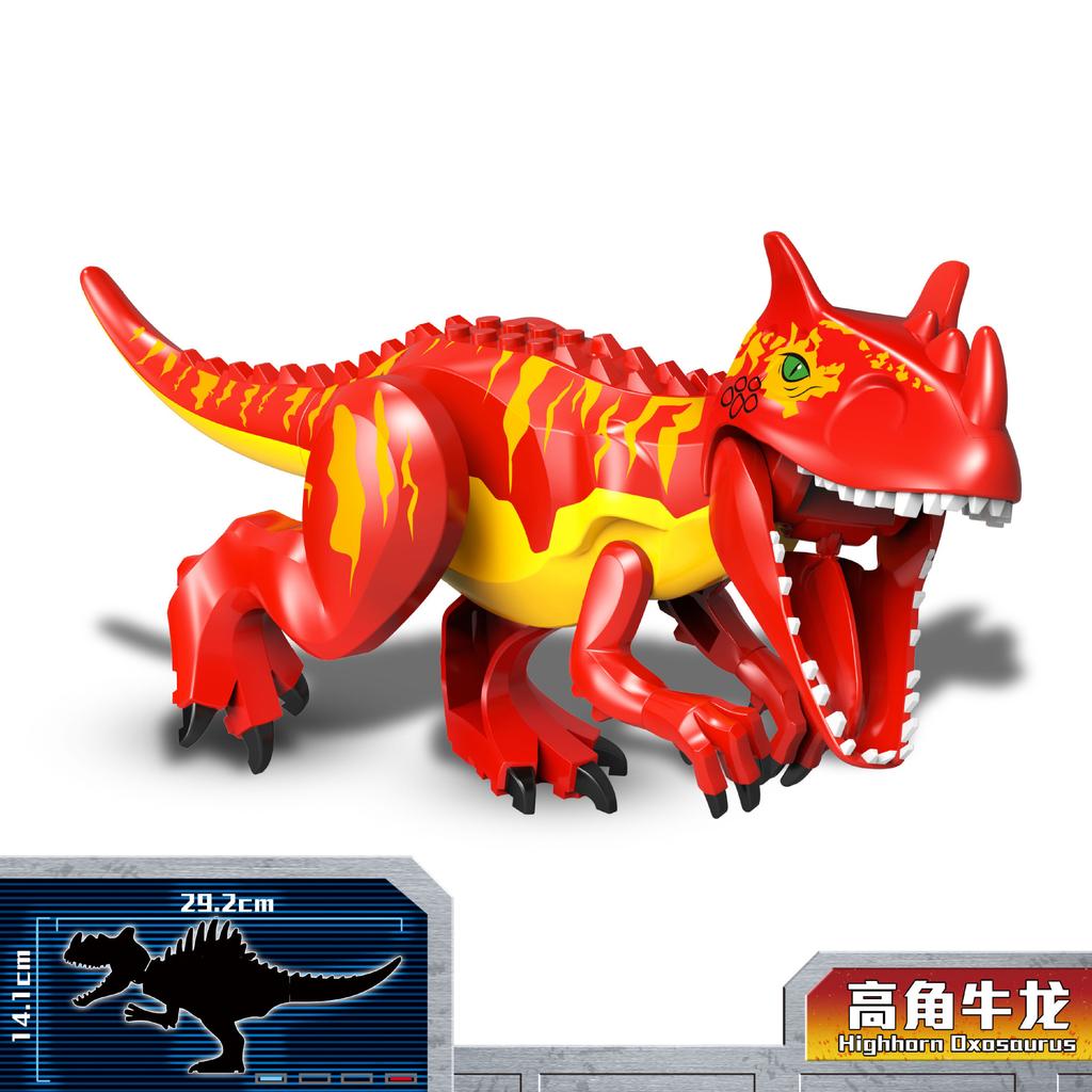Big Dimension Assembled Construction Blocks Plaything Dinosaur World Triceratops Tyrannosaurus Children Animal Miniature Bricks Playthings for Boys