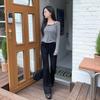New ArrivalS Open Run Women S Rayon Span baSic Ribbed Bootcut SlackS