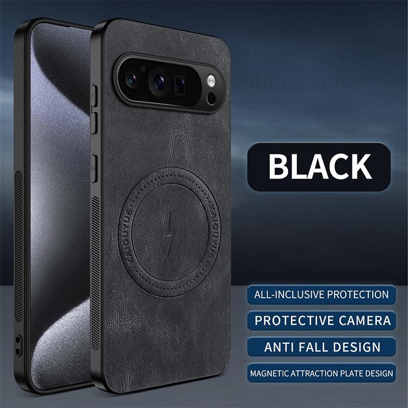 Pro Google Pixel 10 9 Pro XL Pro Magsafe Kožené Pouzdro na Telefon Pro GOOGLE Pixel 9 8 7 6 10 Pro Capa Magnetický Silikonový Kryt Nárazníku