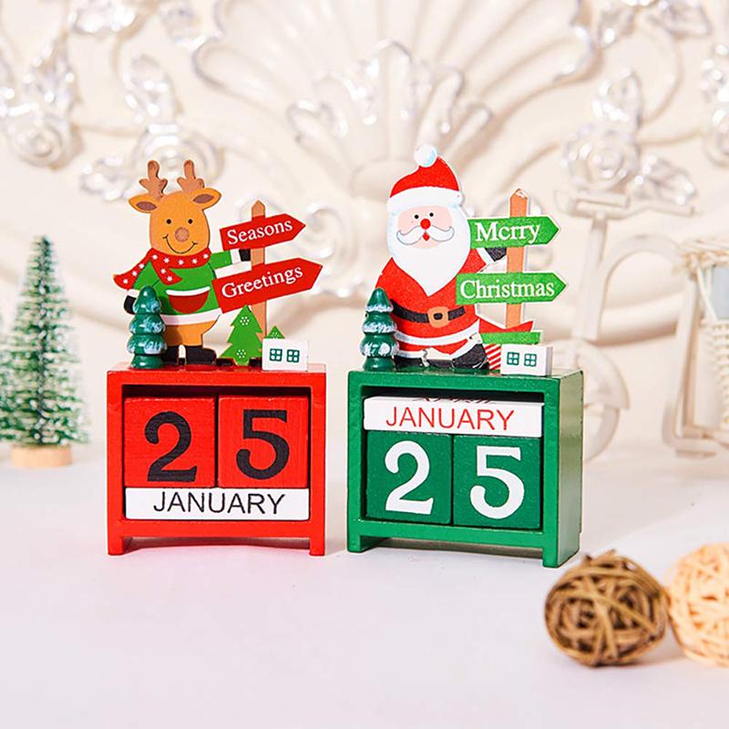 Buy Christmas Wooden Advent Countdown Calendars Desktop Decorations