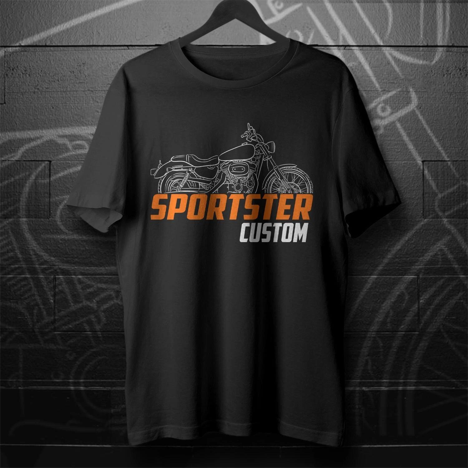 

Black men s and women s T-shirt For Harley-Davidson Sportster XL 883 Custom 2004-2012- Motorcycle L