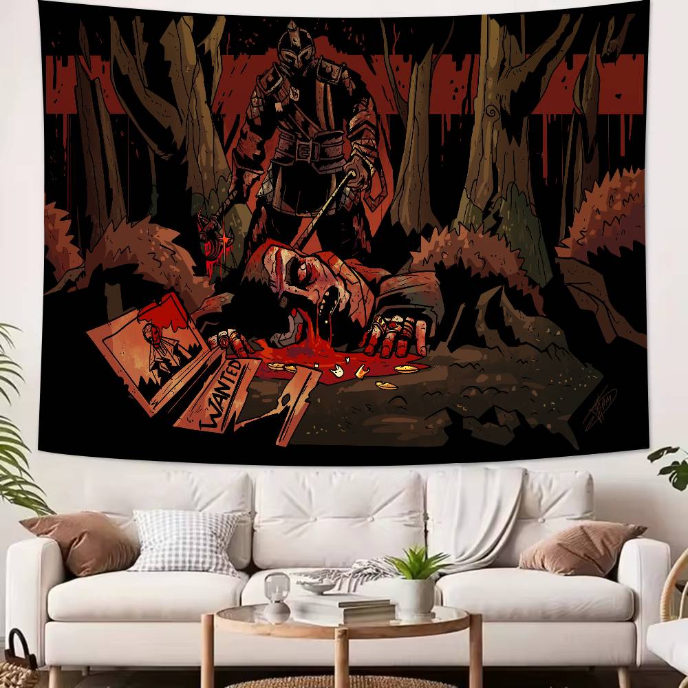 Large Cool Darkest Dungeon Video Gaming Popular Room Decoration Wall Tapestry Art Room Home Decor Wall Art Decor