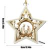 Christmas Tree Ornament 2D Flat Hangable Winter Holiday Christmas Decoration Acrylic Nativity Scene for Mantel Windowsill Door