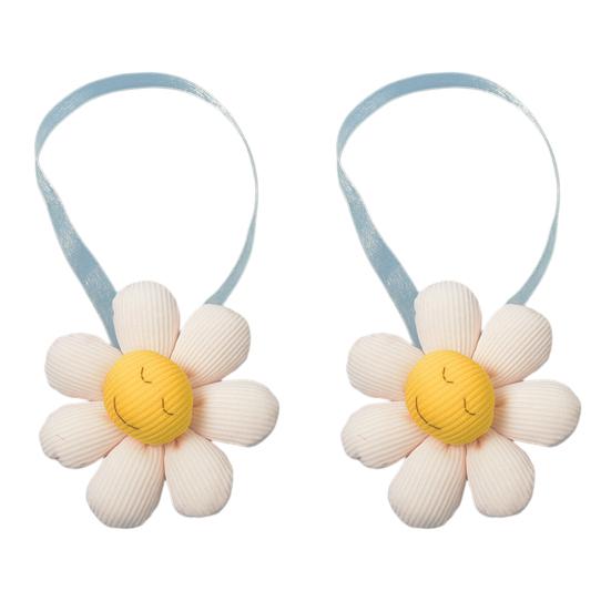 2Pcs Entzückende Vorhang Seil Elastische Gute Fixierung Handgemachte Kinder Schlafzimmer Blume Vorhang Verband Haushalts Liefert