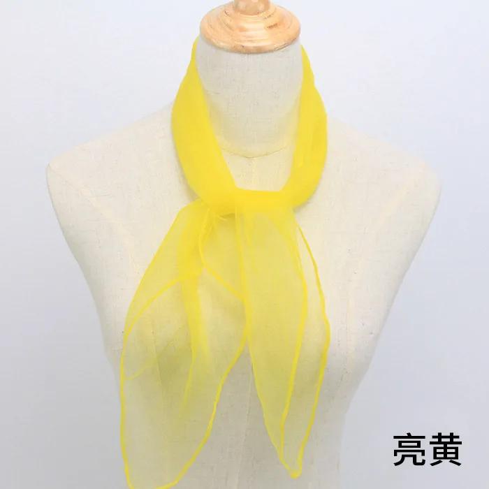 21 Farben 60*60CM Durchsichtige Transparente Schals für Mädchen Musik Tanz Schal Bonbonfarben Damen Outdoor-Schals