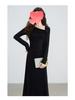 2025 French High-End Red Early Autumn Plus Size Slimming Women's Dress