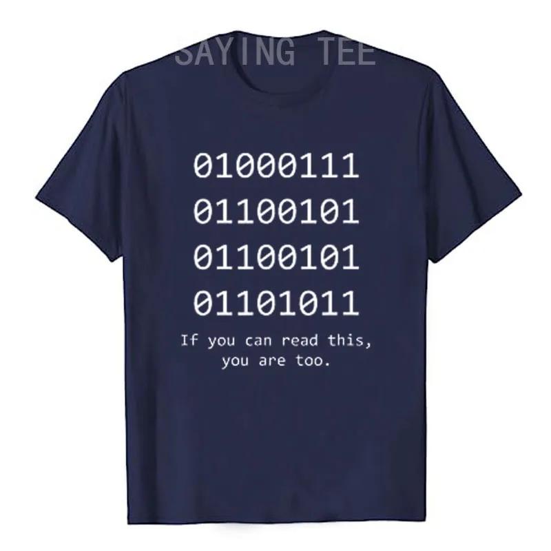 Lustiges Computer Binärcode Programmierer, Entwickler Geek Geschenk T-Shirt Humorvolles IT-Profi Grafik T-Shirt Tops Kurzarm Outfit