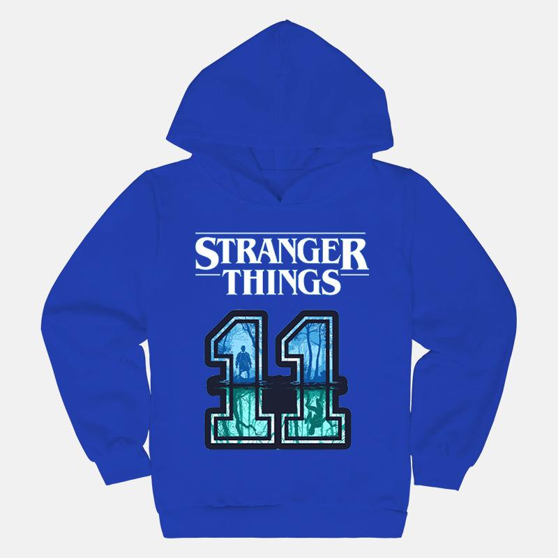Stranger Thing Printed Children's Hooded Sweatshirt Spring and Autumn Top