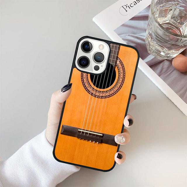 Guitar Electric Acoustic Instrumen Phone Case Cover For iPhone 17 Air 15 16 14 13 12 Pro Max 11 Pro Max Plus