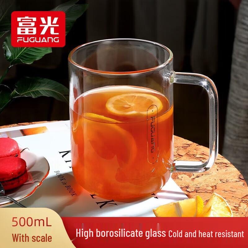 Fuguang 500ml Borosilicate Glass Mug with Handle