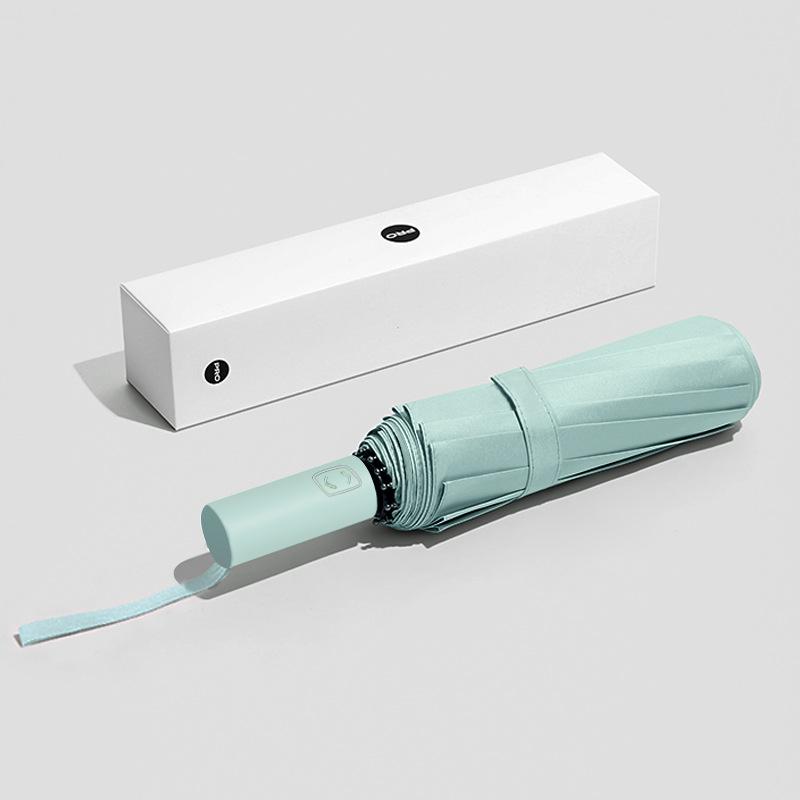 Automatic umbrella men's and women's folding sun umbrella, enlarged reinforcement, weather and rain dual-purpose sun protection