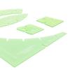 5pcs Transparent Green Quilt Cutting Templates Multi Functional DIY Quilting Ruler Kit  For Crafting