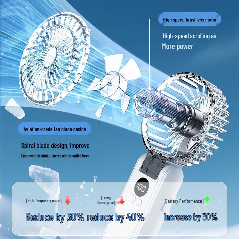 26 High-Speed Mini Handheld Fan: Powerful Wind, USB, Multi-functional, Portable for Desktop or Outdoor Use