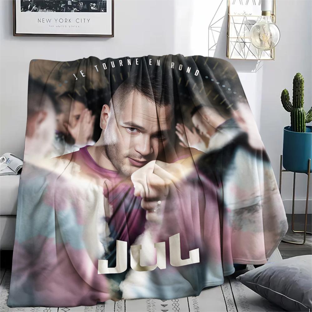 1PC JuL C'est Pas Des Lol Print Flannel Blanket, High Quality All Seasons, Home Decor, Warmth and Comfort, Perfect for Christmas Gifts