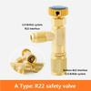 Air-conditioning Fluoride Safety Valve A/C Anti-Air Leakage Brass