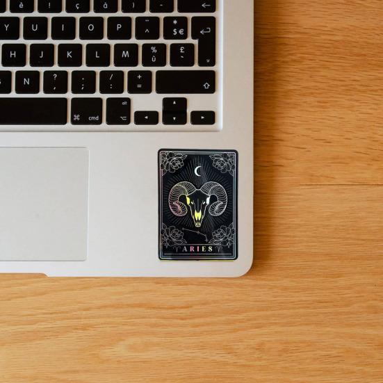 1/12 ks 12 Znamení Zvěrokruhu Čtvercová Nálepka Hvězdy Zvěrokruhu Holografická Nálepka na Ledničku Vodotěsná Vinylová Samolepka pro Bílou Tabuli Myčku Lednici Dekor