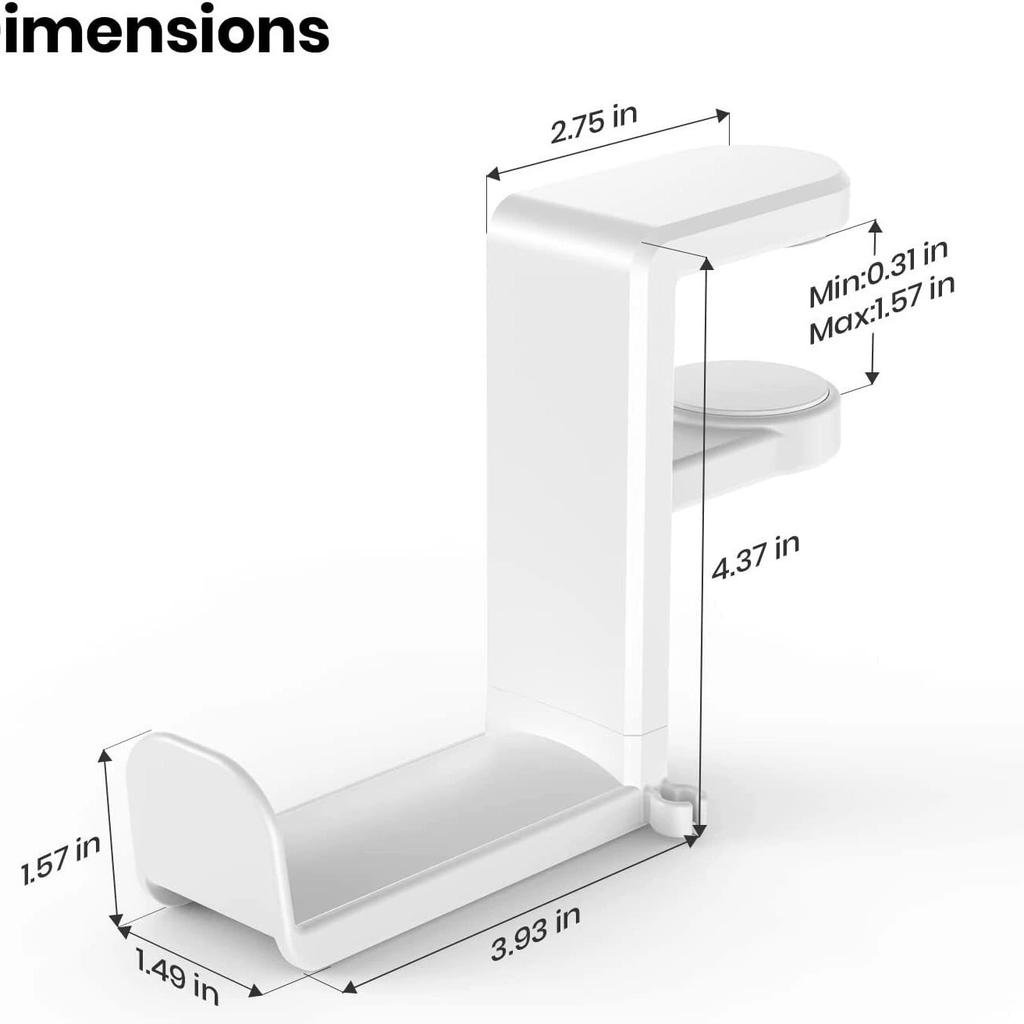 No Punch Table Clip Hook Headphone Holder 360 Degree Rotating Headphone Holder Miscellaneous Storage Hangin Organizer