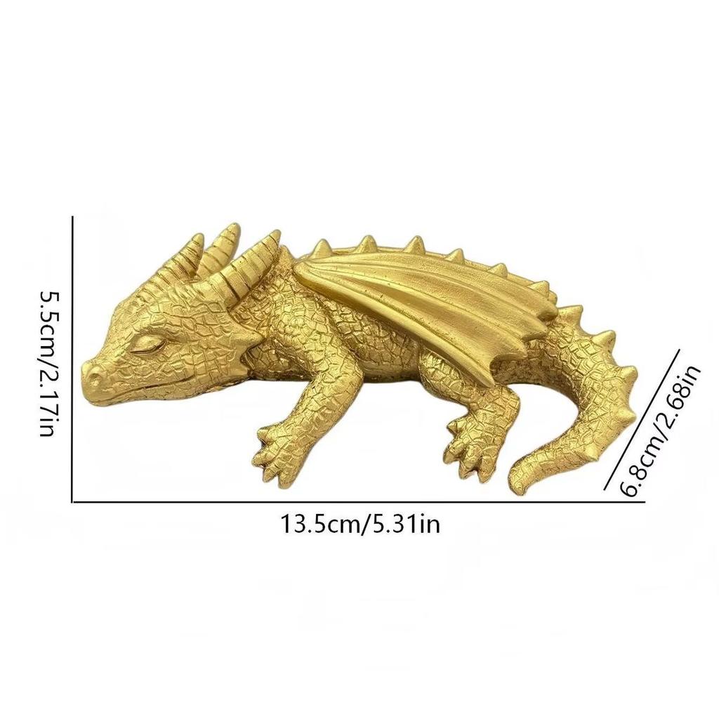 Resin dragon shaped reclining book dragon ornament Gothic style creative bookshelf home decoration