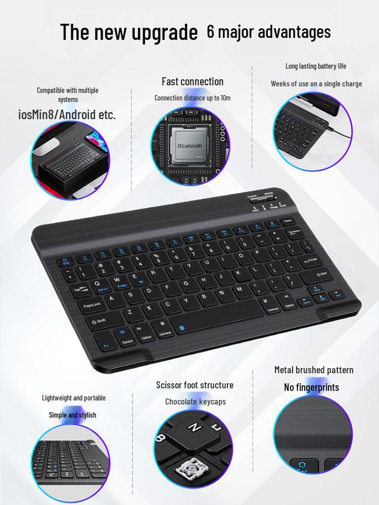 Bluetooth Drahtloses Tastatur- und Maus-Set für Apple, Android, Tablet, iPad, Laptop