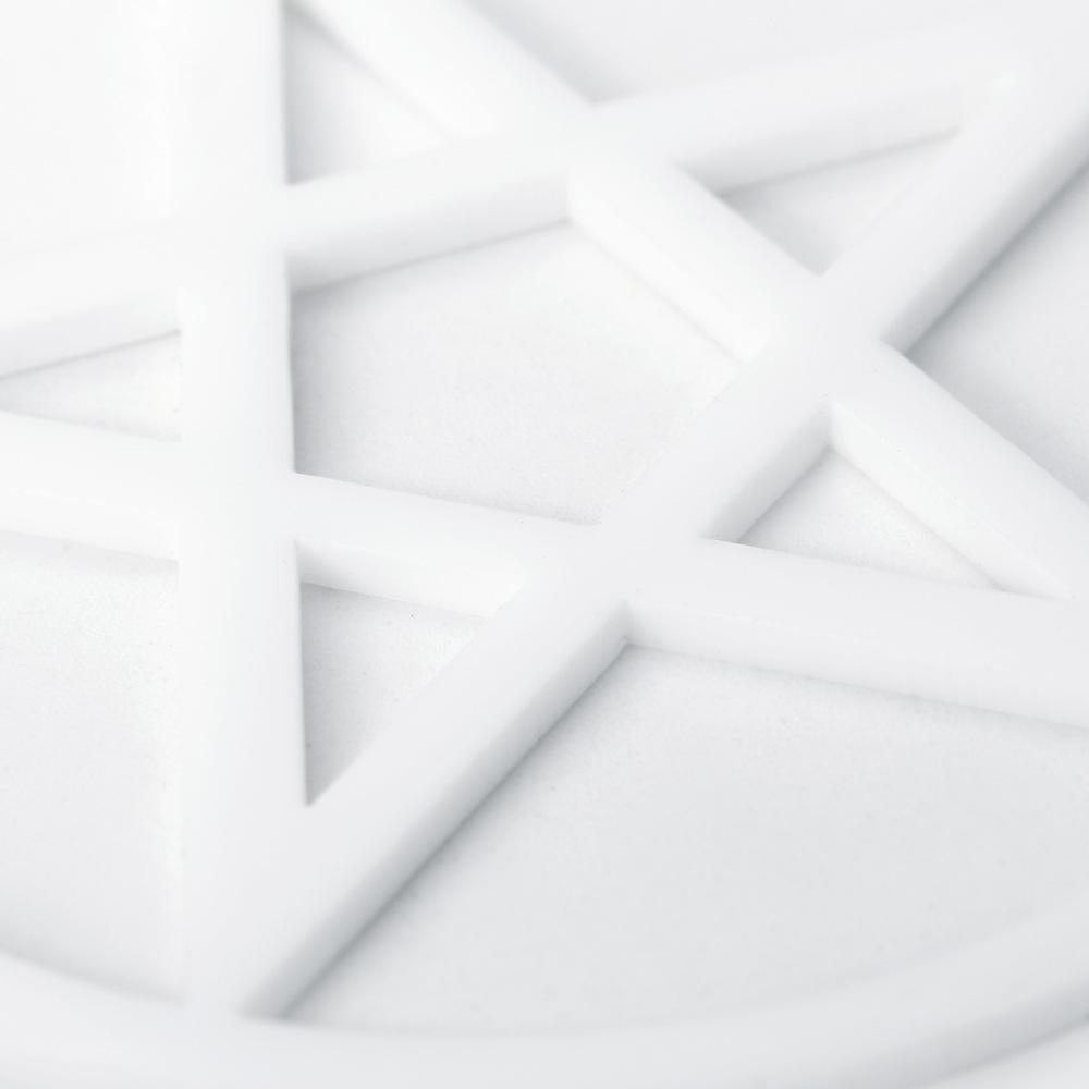 European and American acrylic exaggerated hollow out pentagram hip-hop earrings with pentagram round earrings