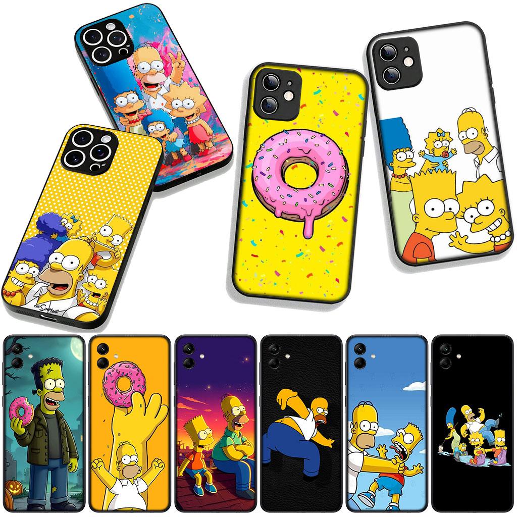 Cartoon S-Simpsons-Funny Barts Phone Cover for Apple iPhone 16 15 14 Plus 13 12 Mini 17 Pro Max + ProMax 16E Air Case