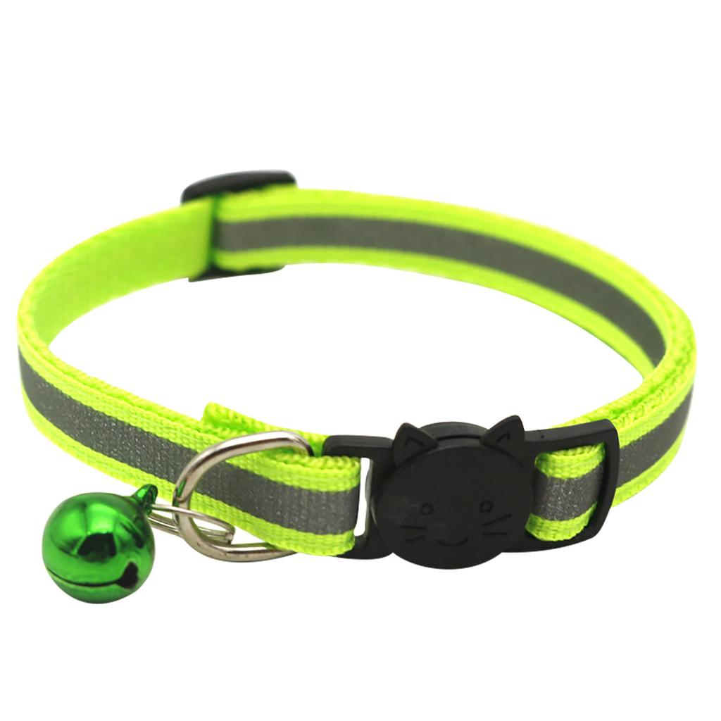 Pet Reflective Buckle Bell Collar Dog Safety Buckle Collar Necklace