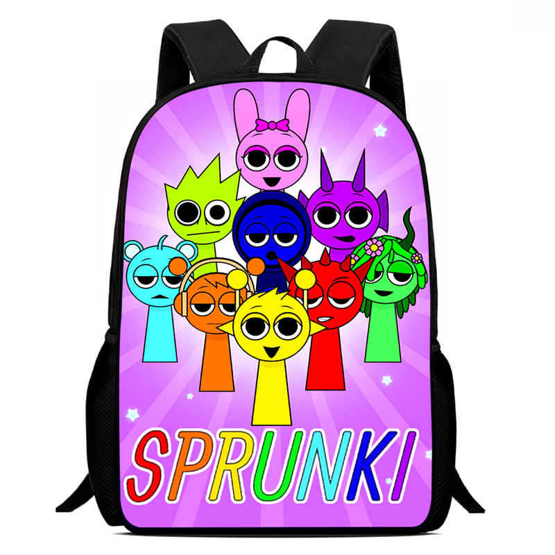 Rhythm Box Sprunki Spel Anime Rugzak Student Schooltas Computer Tas