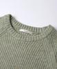Tobaseu Hazzi Crop Raglan Knit Top (Melange Green)