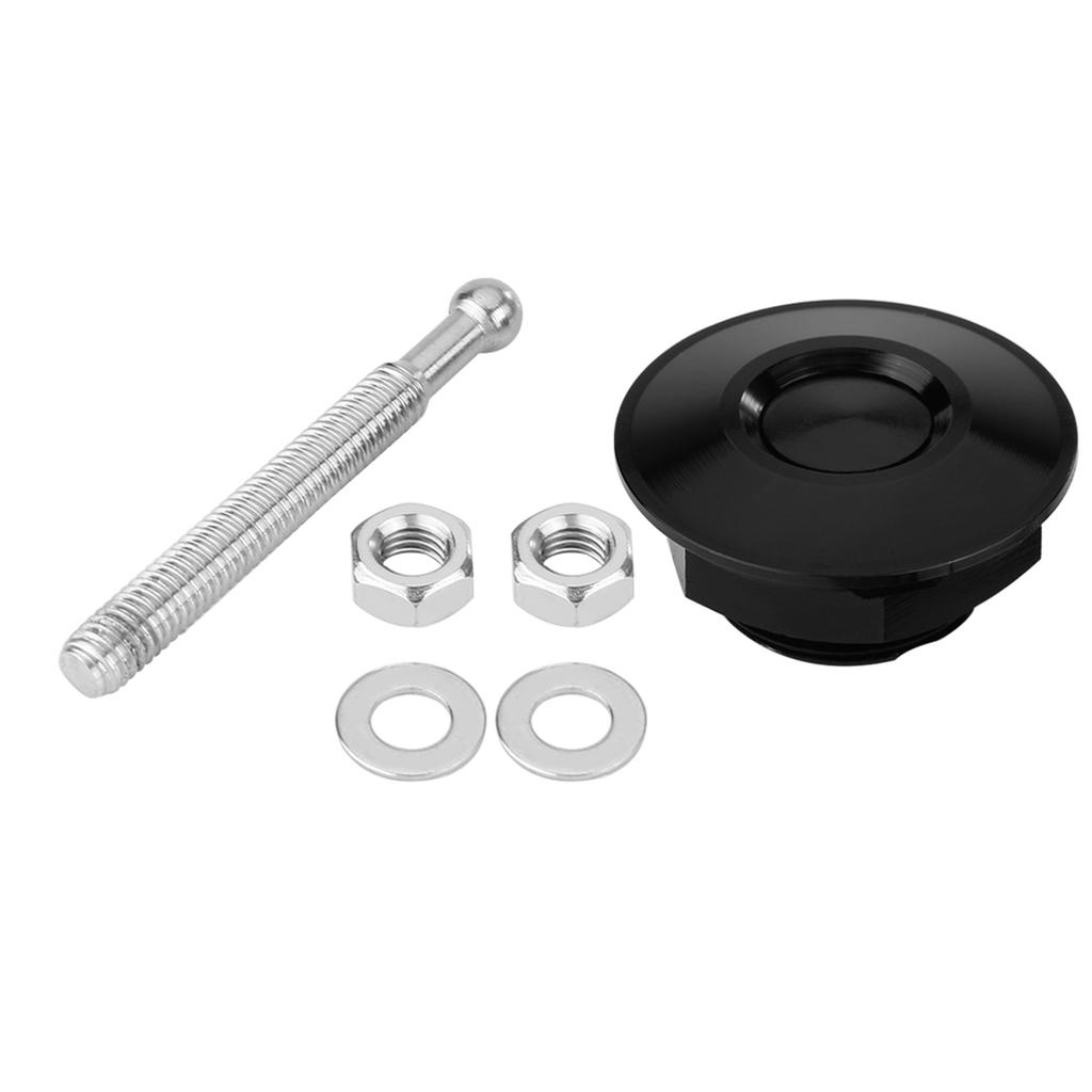 Engine Bonnet Push Button Hood Car Quick Pin Lock Clip Kit Sliver