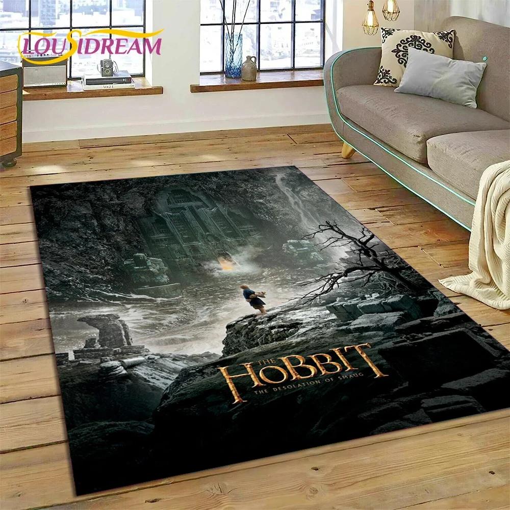 L-Lord of The Rings H-Hobbit Movie Carpet Rug for Bedroom Living Room Home Sofa Decoration,Children Game Large Decor Floor Mat