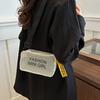 Trendy Jelly Handbag Fashion Letter Small Square Bag Transparent Jelly Bag Single Shoulder Handbag Simple Adjustable Strap Crossbody Bag