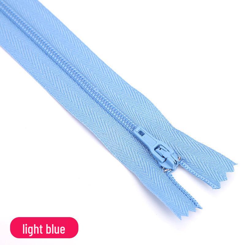 Třísilný krátký 20CM nylonový zip na společenské kalhoty - barevný uzavřený poklopec látkový doplněk