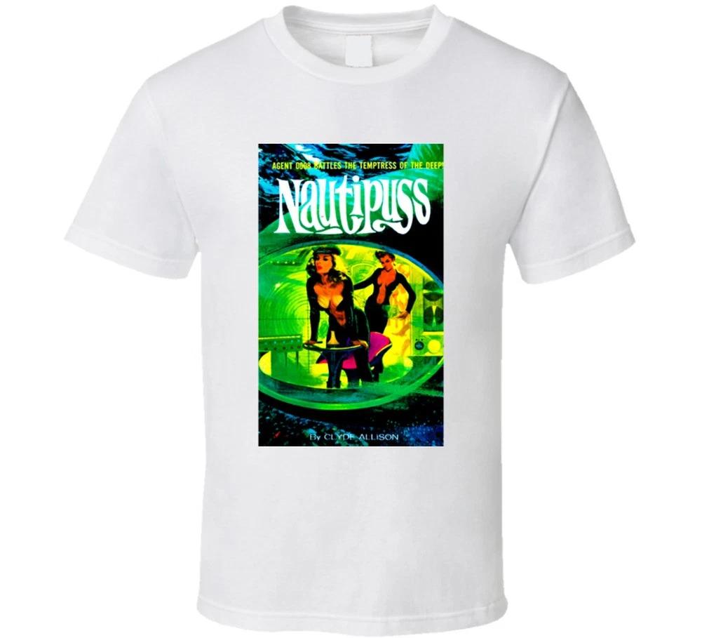 T-shirt Retro Vintage Tee Nautipuss Nautilus Submarine Pinup Captain Nemo Sub XL