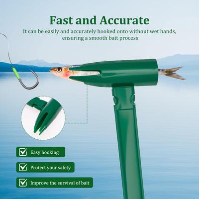 Intelligenter Lebendköder-Fänger Halter Werkzeug Einfaches Schnelles Köderhaken Werkzeug Köder Befestigungs Gadgets für Angler Regenwürmer & Elritzen