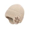 Hat couple ear protector fleece knitted hat unisex jacquard adult cycling wool hat autumn and winter cold hat